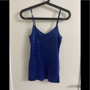 Blue Sequin Top